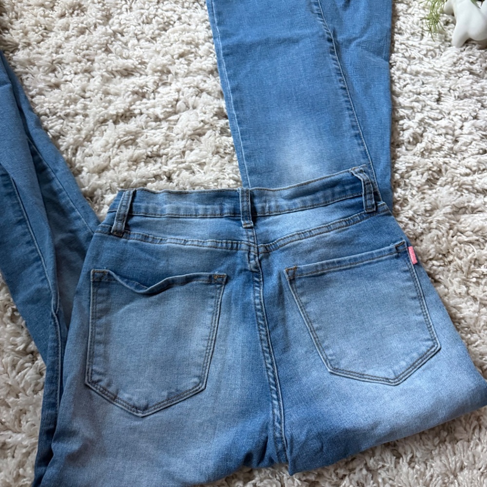 Stylish Vibe & Rant Blue vintage flared 90s super cute women’s light blue Denim - Picture 5 of 9